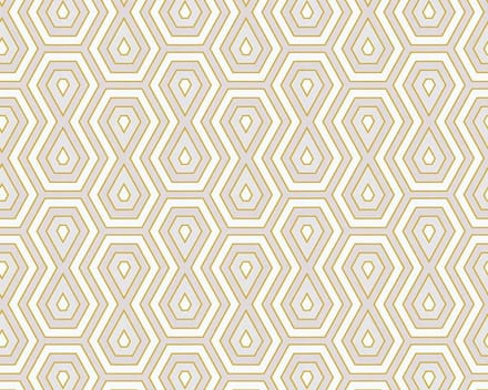 GRAFISCH BEHANG | Retro - goud wit grijs - "Architects Paper" A.S. Création Jungle Chic