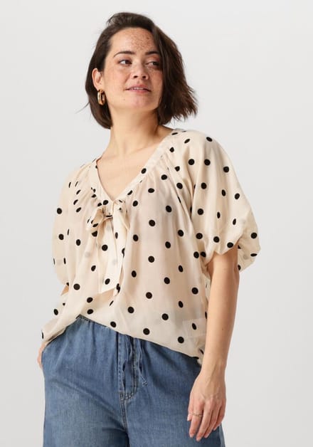 Lollys Laundry Pinell Blouse Ss Dames - Jurken - Gebroken wit - Maat S