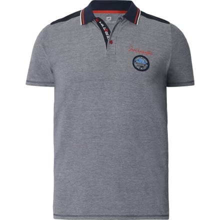 Jan Vanderstorm herren Poloshirt - 64/66 - donkerblauw - Plus Size