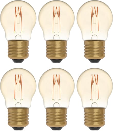 Proventa DECO LED Filament lamp E27 - Model XS - Dimbaar - ⌀ 45 mm - Extra warm wit - 6-pack