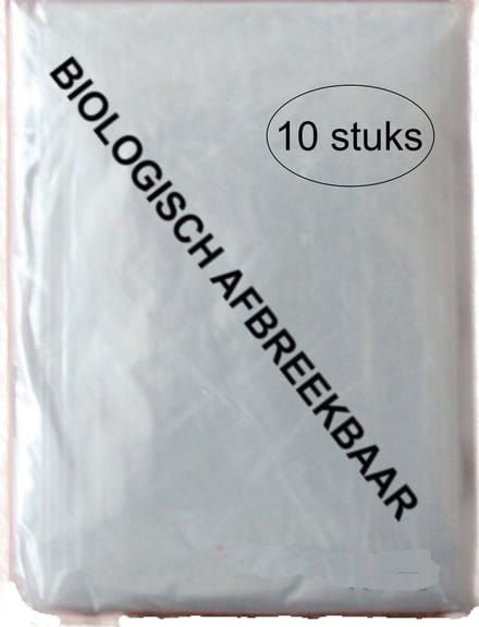 10 Biologisch afbreekbare duurzame beschermende regen poncho - wit - transprant - Specialty by EIZOOK