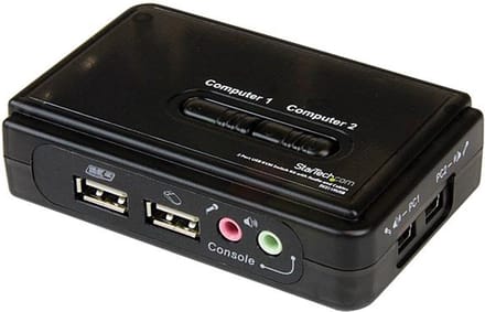 StarTech.com 2 Port USB VGA KVM-schakelaar with Audio and Cables