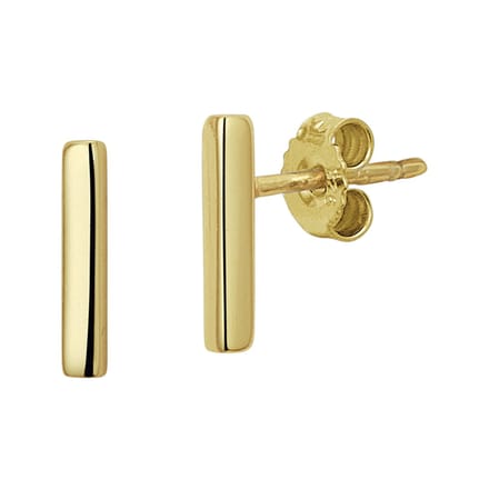 Glams oorknoppen balkje - Zilver