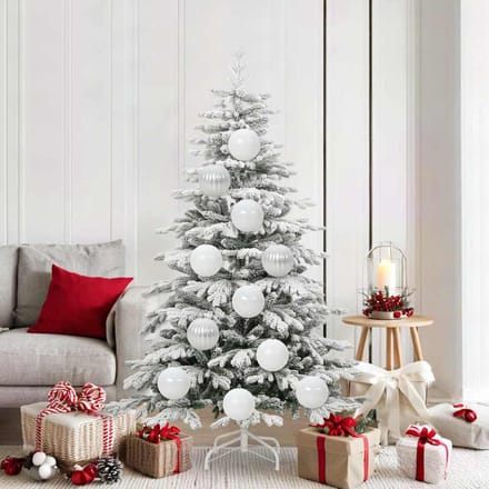 vidaXL - Kerstbal - Set - XL - 9 - st - Wit - Ø - 15 - cm - Kunststof
