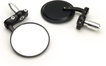 Bar End Spiegel Set CNC Ø=80mm - Zwart - Motor - Scooter - Stuurspiegel