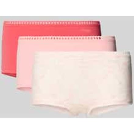 slim fit panties met logoprint model 'Go Crush' in set van 3