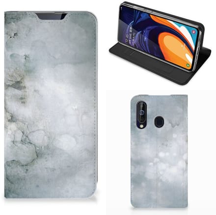Book Case voor Bookcase Samsung Galaxy A60 Painting Grey