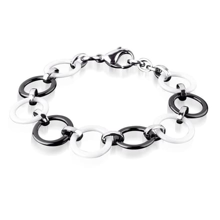 Montebello Armband Trix - 316L Staal - Keramiek - ∅18mm - 21cm