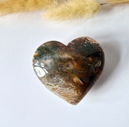 Druzy Rode Mosagaat Hart 6-8cm – #34 (perfect voor Valentijn)