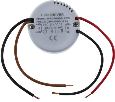 Ronde led driver 12 Volt - 1 Ampère - 12 Watt