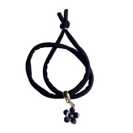 2Love it Daisy - Armband - Lengte: 40 cm - Verstelbaar in maat - Elastisch - Zwart