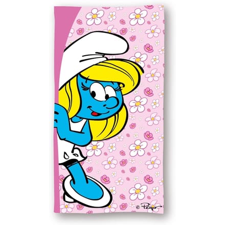 Smurfen (smurfin) strandlaken 70 x 140 cm polyester