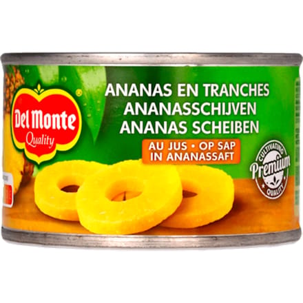 Ananasschijven op sap
