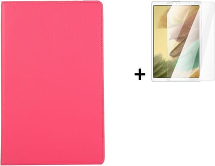 Geschikt voor Samsung Galaxy Tab A7 Lite Hoesje - 8.7 inch - Samsung Tab A7 Lite Screenprotector - Samsung Tab A7 Lite Hoesje Roze + Screenprotector