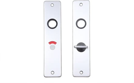 Wovar WC deurbeslag aluminium kortschild 55/8 | Per Set