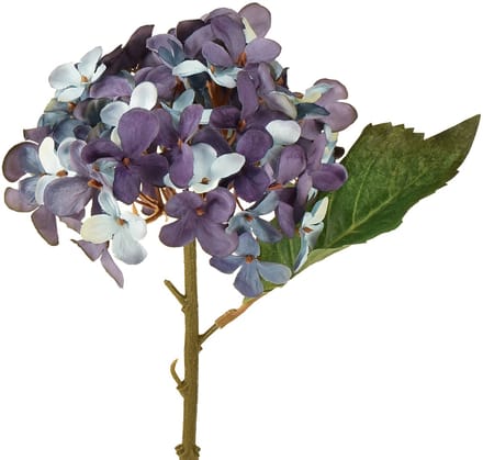 Kunstmatige Hortensia Decoratie Kunstbloem Blauw Paars 34cm 2 stuks