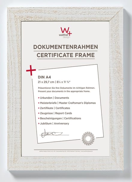 walther+ design HO130V Wissellijst Papierformaat: DIN A4 (b x h) 21 cm x 29.7 cm Wit