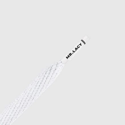 Mr. Lacy  - Schoenveters - Veters - Sneakerveters - Smallies - Plat - Wit - Lengte90 cm