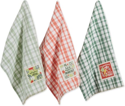 Set van 3 Wasbare Keukendoeken - Geruite Keukentextiel Set