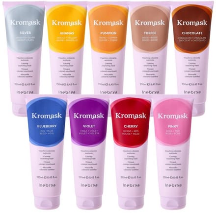 Inebrya, Kromask, Masque Crème Colorant pour Cheveux, Nourrissant, Cerise, 250 ml