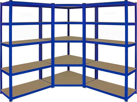 T-rax stellingkasten bundel - blauw - 90x45x180 cm - 3-delig
