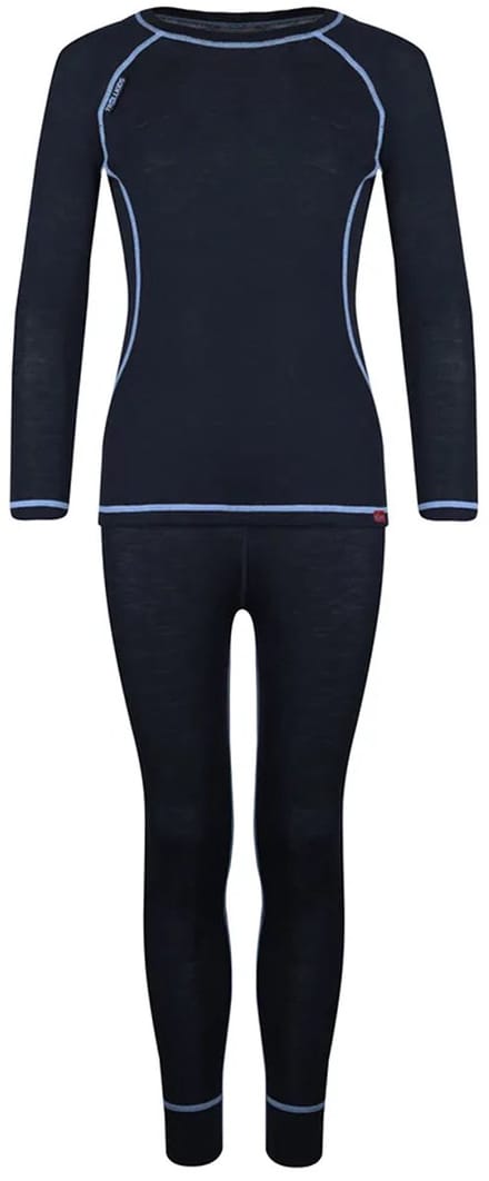 Trollkids Merino Lange Mouwen Basislaagset Blauw 128 cm Kinderen
