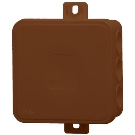 F-ELEKTRO - Verbindingshoek - Thermoplast - 100x100x41 mm - IP54 - Bruin