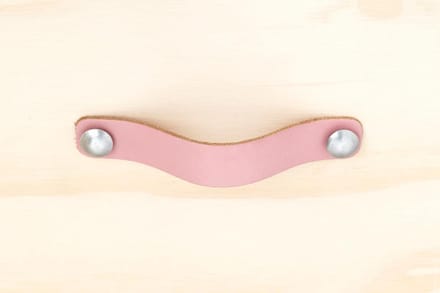 Leren handgreep Oudroze M 18x2 cm