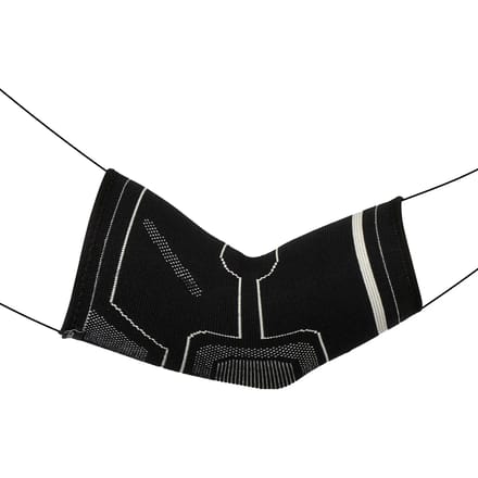 Avento Elleboog Compressie Bandage - Zwart/Zilvergrijs - S/M