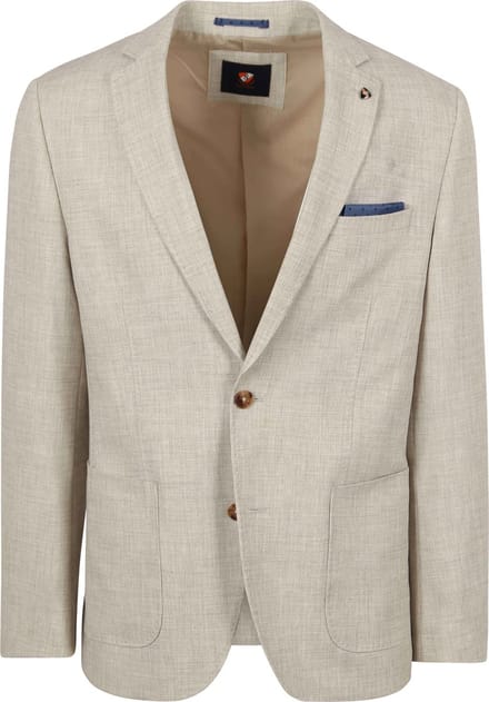 Suitable Colbert Leek Beige - Maat 46 - Heren blazer