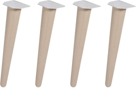 FLE - Meubelpoot conisch Ø 3 cm en hoogte 40 cm van massief hout - 4 stuks