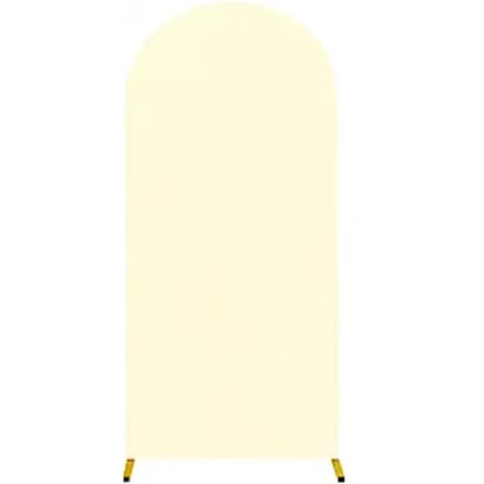 3 STUKS Boog Achtergrond Hoes Verdikte Polyurethaan Elastische Achtergronddoek voor Bruiloft Verjaardagsfeest lichtgele kleur