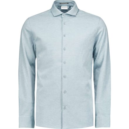 No Excess Shirt jersey melange stretch dusty blue