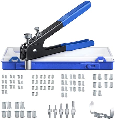 Blindklinkmoertang Set 86-delig M3-M8 met Aluminium Blindklinkmoeren en Opbergkoffer
