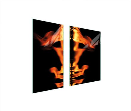 TMK ArtDeko Ognie - Snijplank - 75x52 cm - Hardglas - Decoratief