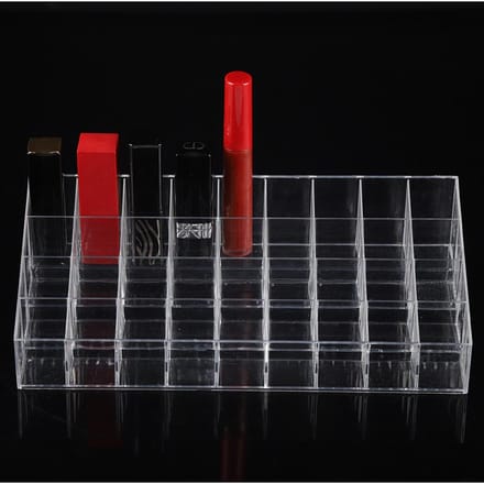 36 Vakjes Transparante Lippenstift Display Case Opbergdoos Nagellakkwast Organizer Cosmetische Display black