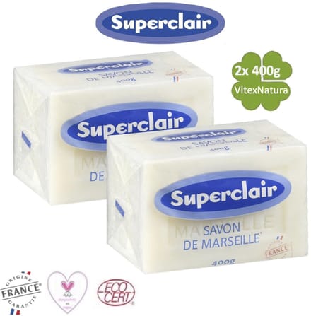 Superclair - Zeeptablet - Marseille Zeep - Glycerine - 400g x 2