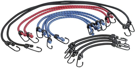 Bagagespanner fiets: set van 12 extra sterke universele bagagespanners in 4 lengtes (spanrubber)