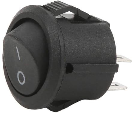 20 Stuks Rocker Switch On/Off Schakelaar - Klein Rond, 2 Pin, 2 Positie 250V