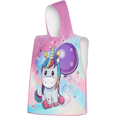 Nils Aqua - Strandponcho voor Kinderen - Hoody - Unicorn - Microvezel