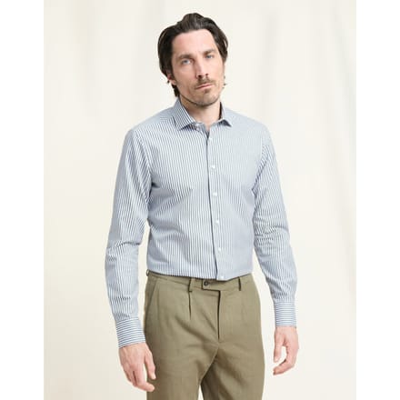 OLYMP Signature Overhemd, Tailored Fit, Signature Kent, Olijfgroen