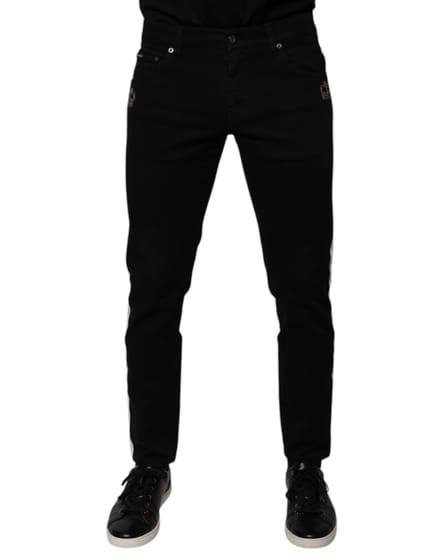 Slimfit Jeans met Kroonpatch Detail