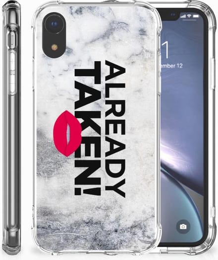 Apple iPhone Xr Telefoonhoesje met tekst Already Taken White