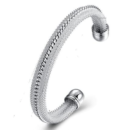N3 Collecties 925 Sterling Zilver Geweven Bangle Armband Voor Vrouwen