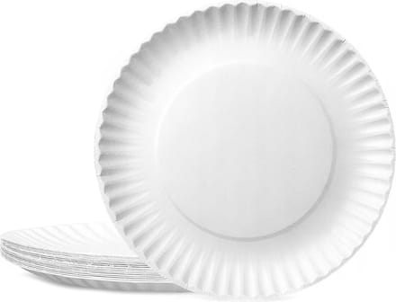 Papieren borden groot 23cm wit EKO
