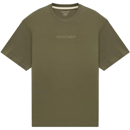 Guess Jeans Verde Katoenen T-shirt voor Mannen