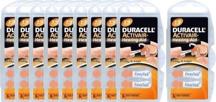 Duracell PR48 DA13 Knoopcel voor Hoortoestellen - 60 Stuks