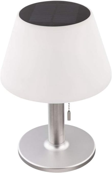Oplaadbare Solar Buitenlamp RVS en Kunststof IP44 Warm Wit Licht