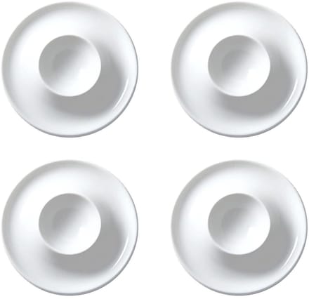 Dailygoods- Eierdopjes Set van 6 - Keramisch - Stapelbaar - Geschikt voor Eieren van Elke Grootte - Elegant Ontwerp - Glad Oppervlak - Eierhouder