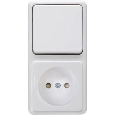 Sencys Combinatie Wisselschakelaar/stopcontact Tuleda Wit